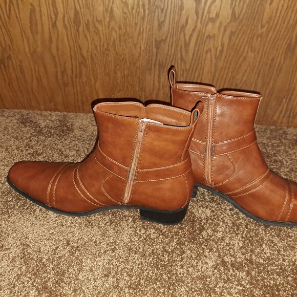 NWOT Metrocharm Men's Casual Belt Strap Studded Western Cowboy Shoes Boots 13 - Picture 5 of 9